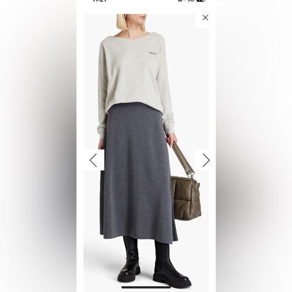 BRUNELLO CUCINELLI
Bead-embellished melange cashmere sweater Light Grey Size XS - Picture 3 of 17